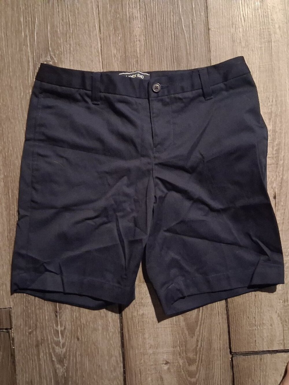 NEW Lands' End Girls Uniform Shorts  NAVY age 11 12 yrs